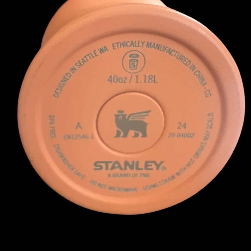 Stanley 40 Oz Tumbler Lid and Straw Grapefruit? Coral Peach Insulated Travel - Picture 3 of 7